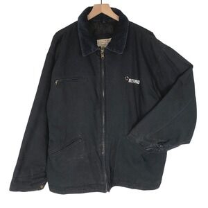 Colorado Timberline Rehau Work Jacket Mens 2XL Blue Heavy Duty Canvas Zip Coat